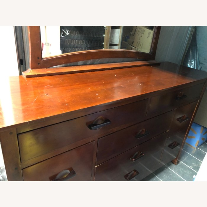 Dresser tall bedroom wood solid rustic drawer