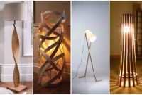 Lamps lamp floor design wooden wood unique cool led modern ideas lighting light wheels steel diy wow need beautiful amaze