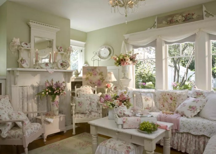 Shabby chic deko wohnzimmer