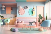 Pastel colors living rooms