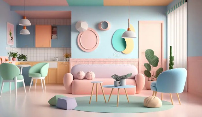 Pastel colors living rooms